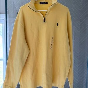 Ralph Lauren Men's Yellow Zip-Up Sweater